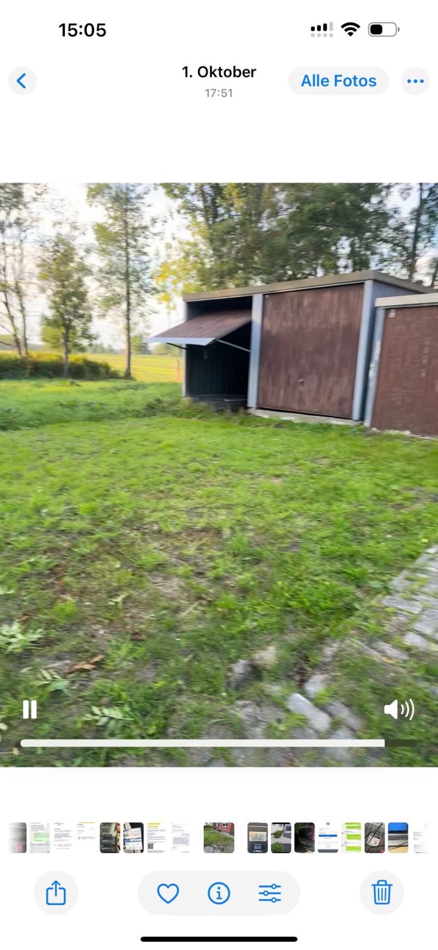 Garage vor der Entrümpelung